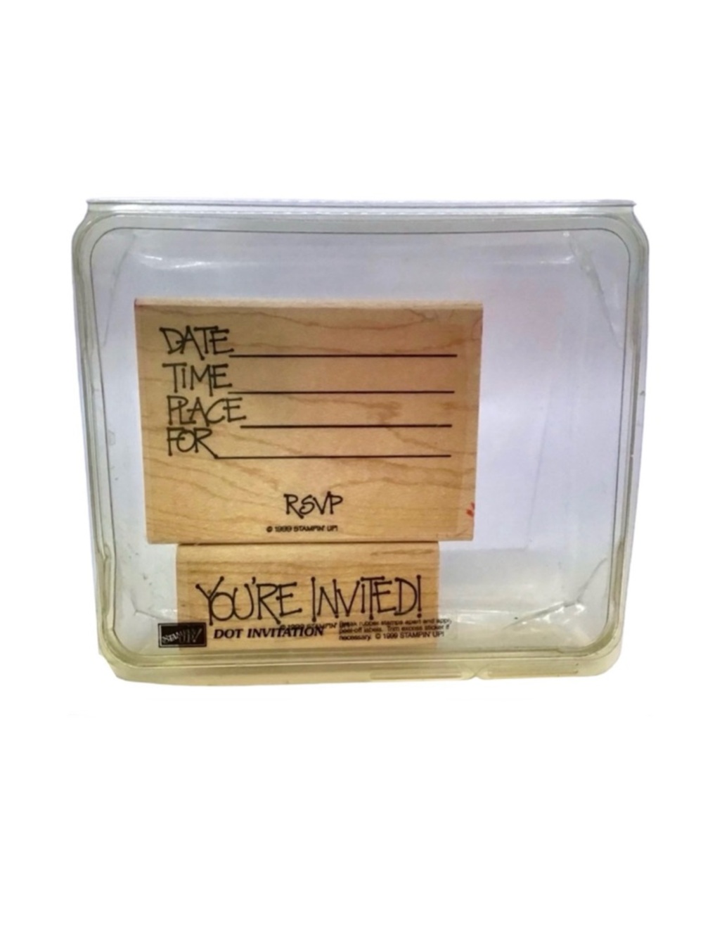 Stampin’ Up! 1999 “Dot Invitation” Rubber Stamp Set